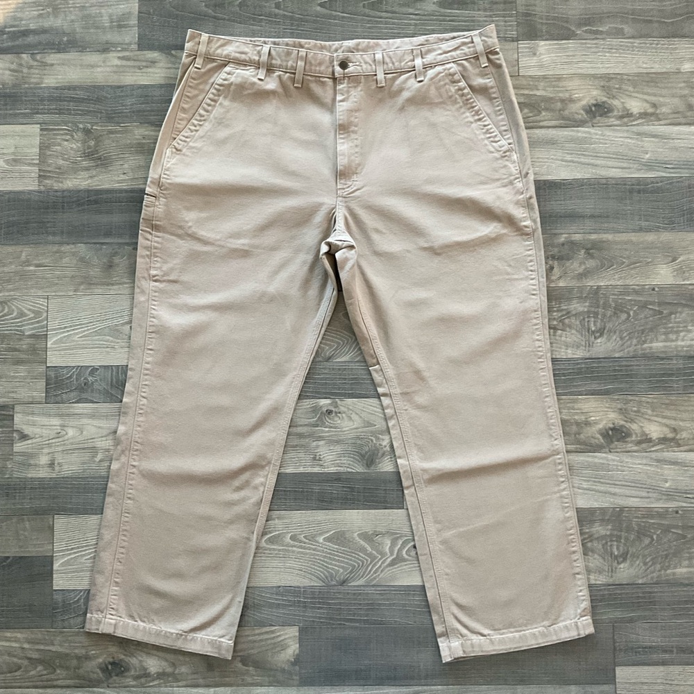 44x30 Carhartt Canvas Khakis Relaxed Fit Pants Size Men’s Golden Khaki B299 GKH